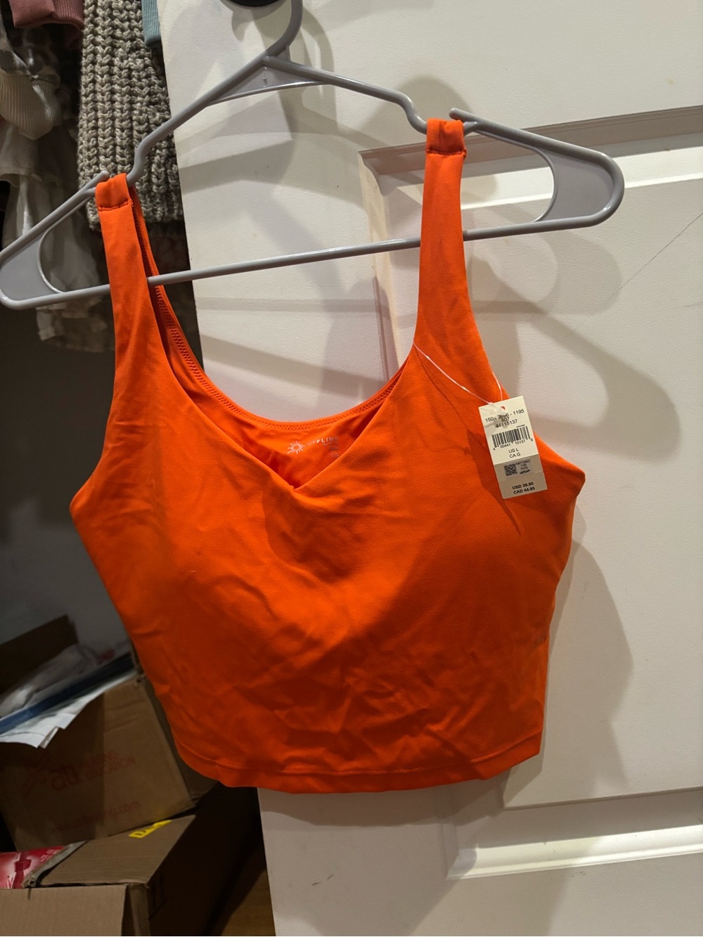 aerie Bright Orange Tank Crop Top